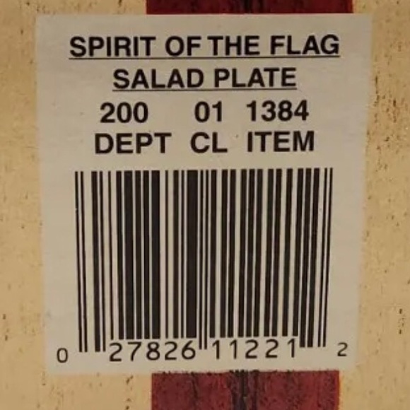 SAKURA Spirit of the Flag by Warren Kimble Set of 4 Ceramic Salad/Dessert Plates - Picture 10 of 11